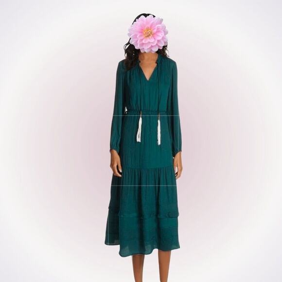 Dolan Green Maxi Dress with Tassels | Sz S - Picture 1 of 7